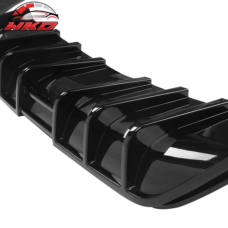 Fits 21-24 Kia K5 GT-Line 3PCS Rear Bumper Lip Diffuser Spoiler Gloss Black PP