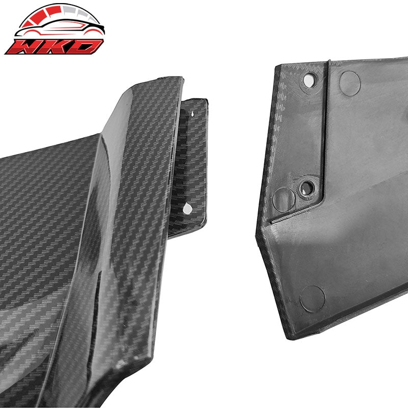 Fits 21-24 Kia K5 GT-Line 3PCS Rear Bumper Lip Diffuser Carbon Fiber Print PP
