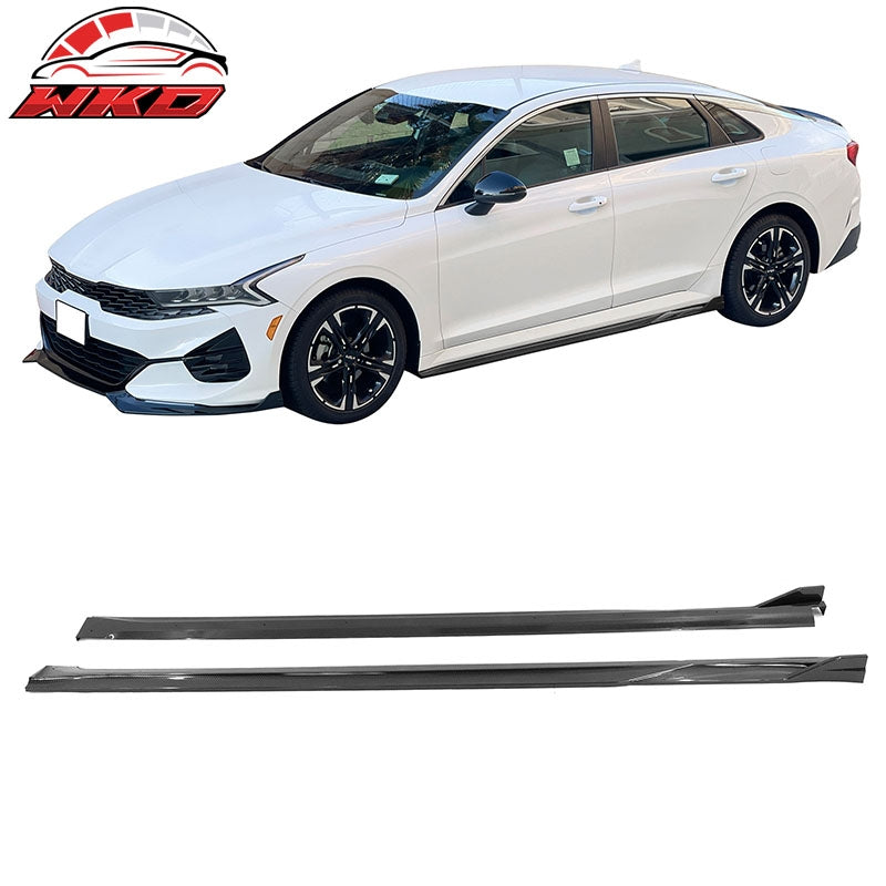 Wholesale 21-26 Kia K5 Carbon Fiber Print Side Skirts Extensions Rocker Panel PP