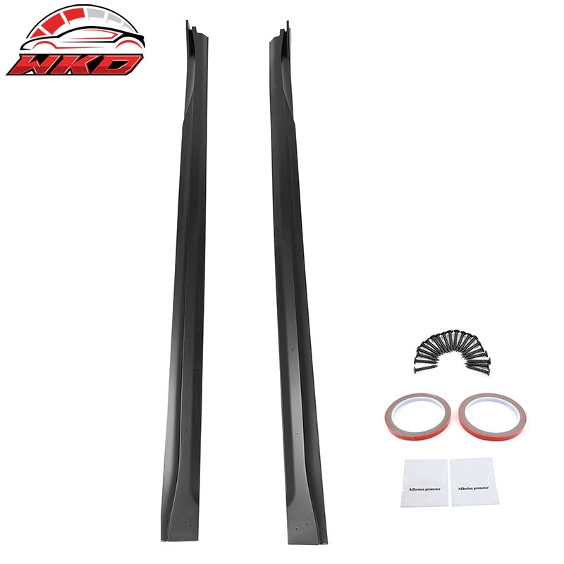 Fits 21-26 Kia K5 2PCS Side Skirts Extensions Rocker Panel PP Matte Black
