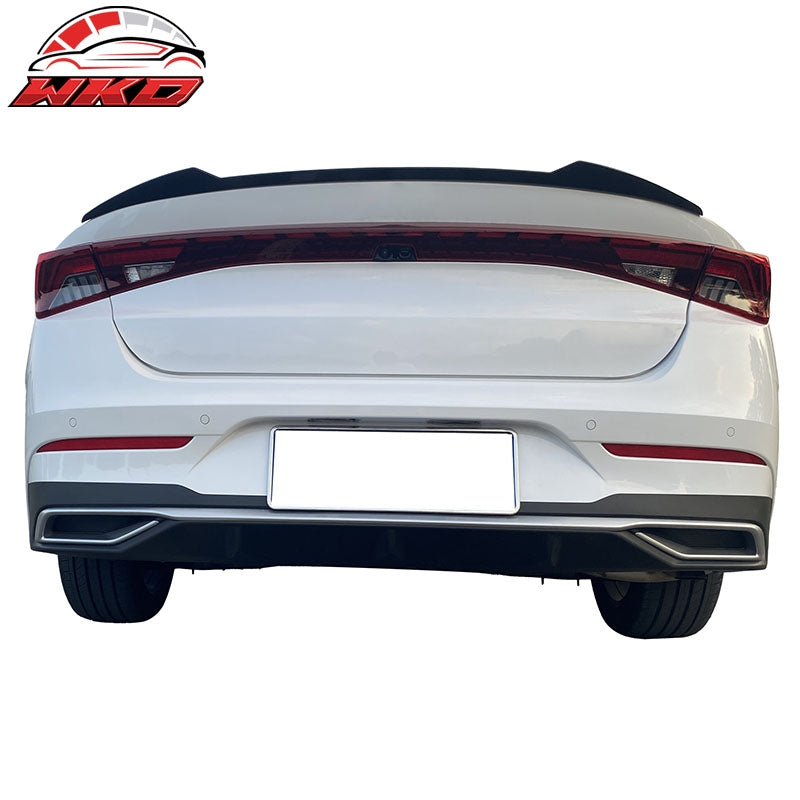 For 21-24 Kia K5 V Style Rear Trunk Spoiler Wing Lip ABS #MLB Midnight Lake Blue