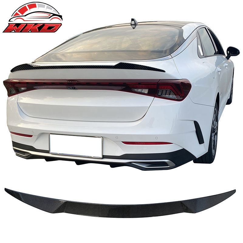 Wholesale 21-24 Kia K5 V Style Rear Trunk Spoiler Wing Lip ABS Carbon Fiber Print