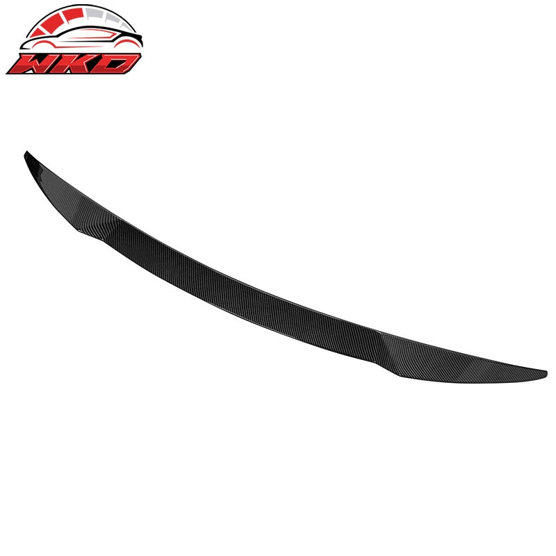 Fits 21-24 Kia K5 V Style Rear Trunk Spoiler Wing Lip ABS Carbon Fiber Print