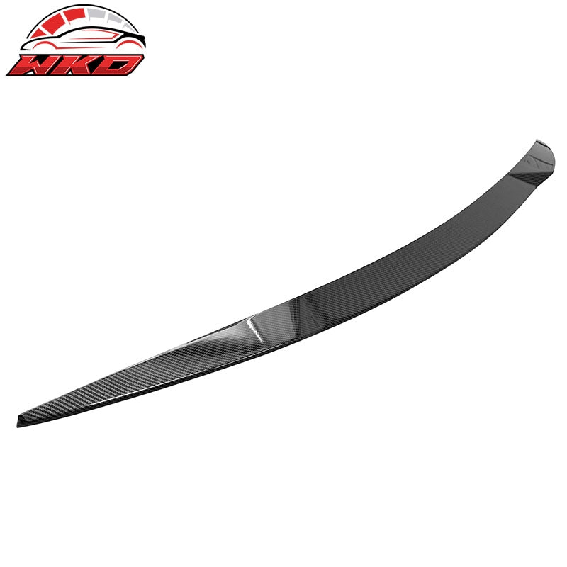 Fits 21-24 Kia K5 V Style Rear Trunk Spoiler Wing Lip ABS Carbon Fiber Print