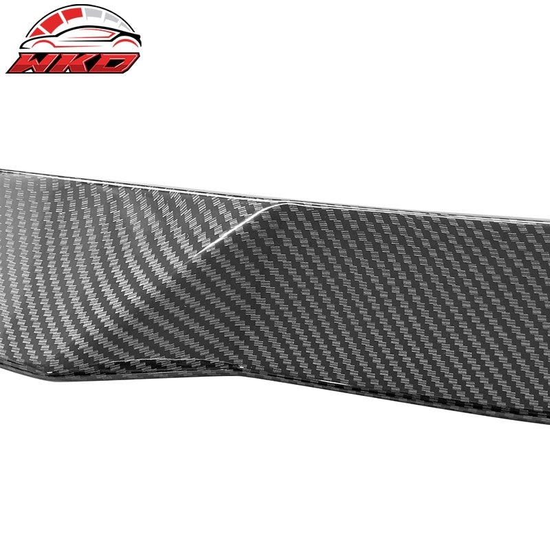 Fits 21-24 Kia K5 V Style Rear Trunk Spoiler Wing Lip ABS Carbon Fiber Print