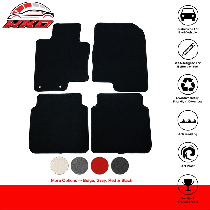 Fits 11-15 Kia Optima Nylon Floor Mats Front Rear Non-Slip Auto Carpet Black 4PC