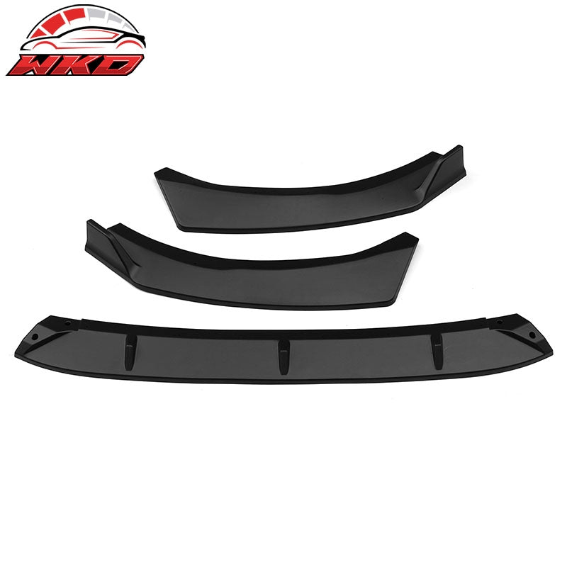 Fits 21-27 Kia Optima K5 EX LX GT Matte Black 3PC Front Bumper Lip PP Spoiler