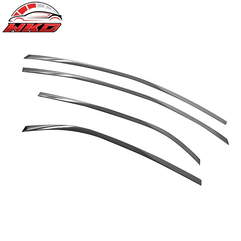 Fits 12-17 Kia Rio Hatchback Window Visors Vent Rain Sun Guard Deflectors Chrome
