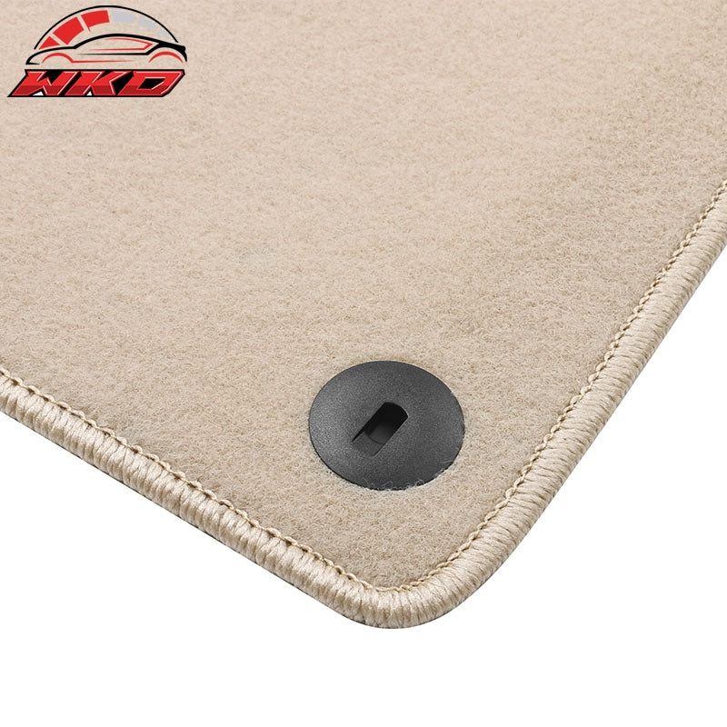 Fits 21-26 Kia Sorento 4-Door Front & Rear Floor Mats Carpet Nylon 3PCS - Beige