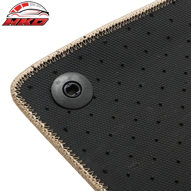 Fits 21-26 Kia Sorento 4-Door Front & Rear Floor Mats Carpet Nylon 3PCS - Beige