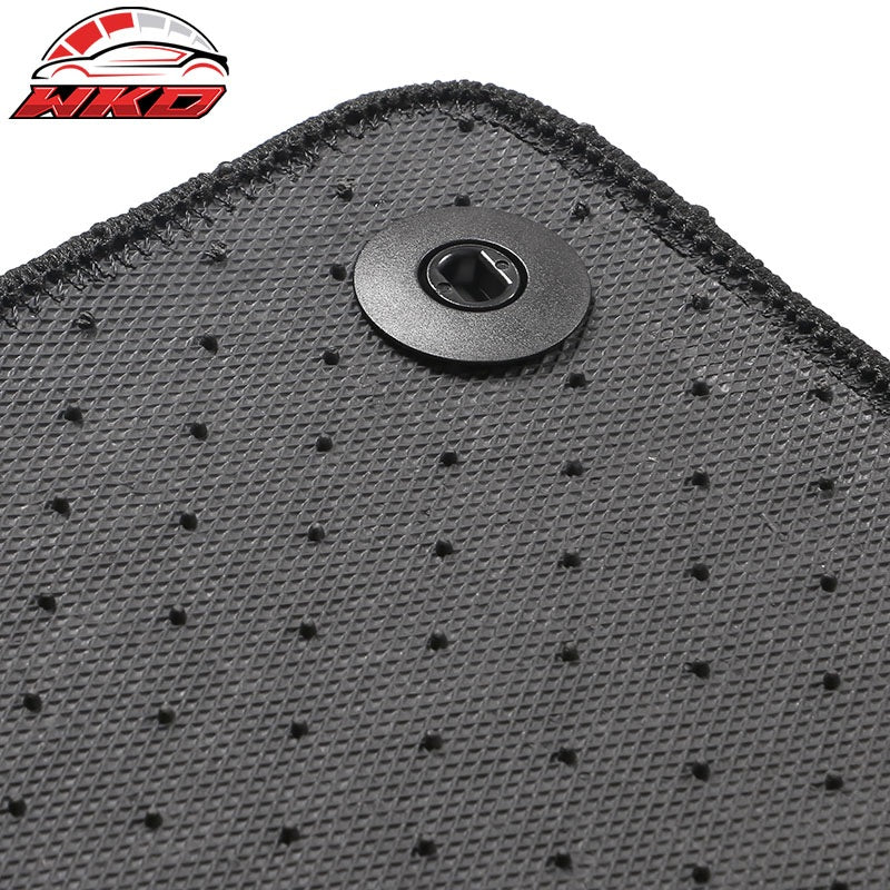 Fits 21-26 Kia Sorento 4-Door Front & Rear Floor Mats Carpet Nylon 3PCS - Black