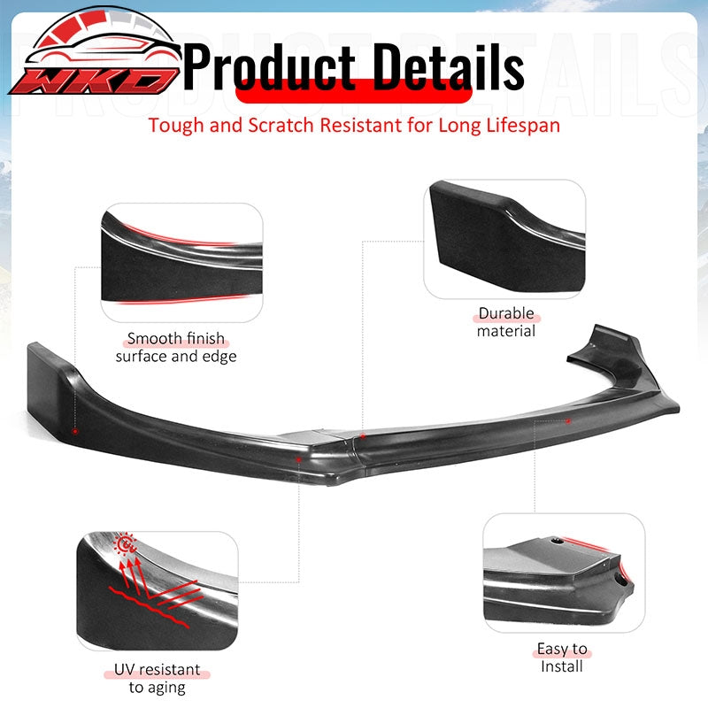 Wholesale 23-25 Kia Soul IKCS Style 3PCS Front Bumper Lip Lower Spoiler Unpainted PU - Wikond Auto