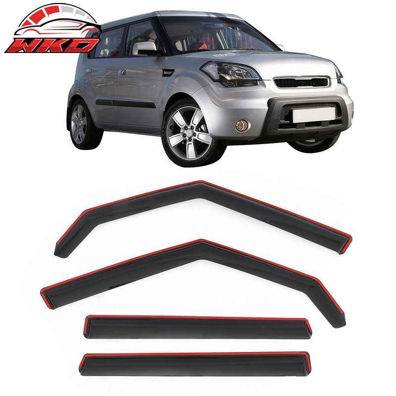 Wholesale 09-13 Kia Soul In-Channel Window Visors Vent Rain Sun Guards Deflectors