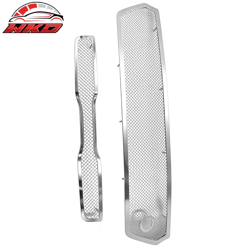 Fits 2014-2016 Kia Soul Mesh Style Front Bumper Grille Chrome Stainless Steel