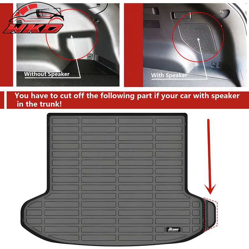 Fits 23-25 Kia Sportage FHEV 3D TPE Rear Trunk Mat Cargo Liner Pad + Cargo Cover