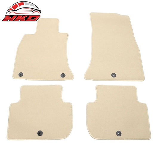 Wholesale 18-23 Kia Stinger 1st 2nd Row Floor Mats Liners Carpets Beige Nylon 4PC Set