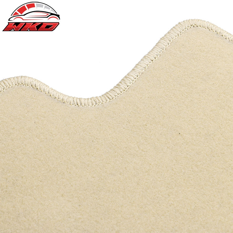 Fits 18-23 Kia Stinger 1st 2nd Row Floor Mats Liners Carpets Beige Nylon 4PC Set