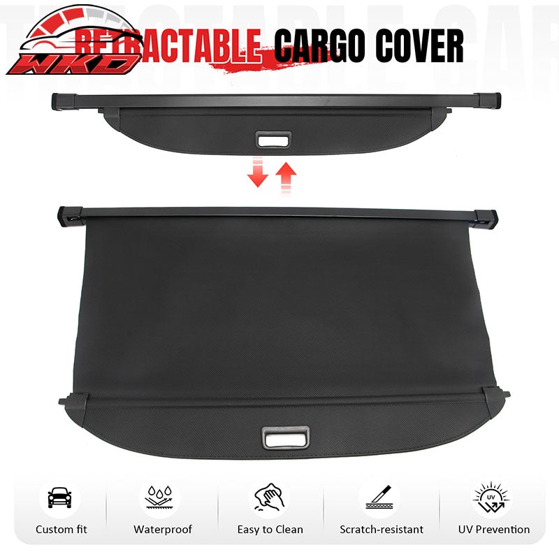 Fits 2027 Kia Telluride Black Retractable Trunk Cargo Cover Carbon Fiber Style