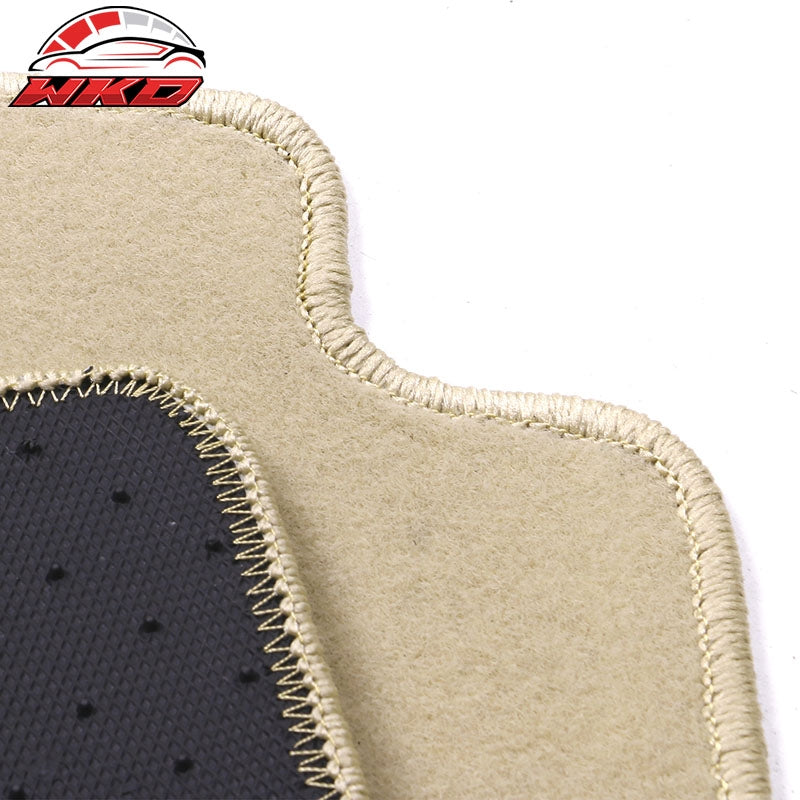 Fits 20-25 Kia Telluride 4DR Front & Rear Floor Mats Carpet Nylon 4PCS - Beige