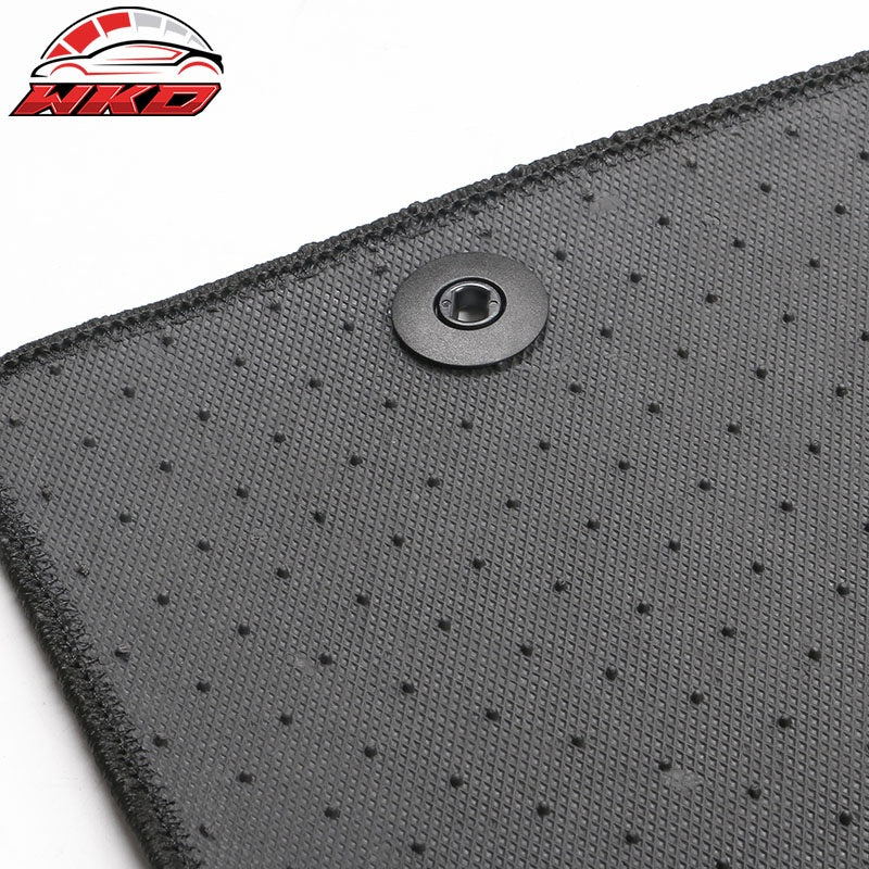 Fits 20-25 Kia Telluride 4DR Front & Rear Floor Mats Carpet Nylon 4PCS - Black