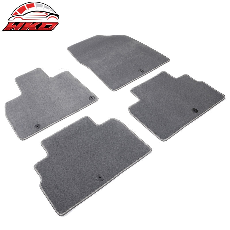 Fits 20-25 Kia Telluride 4DR Front & Rear Floor Mats Carpet Nylon 4PCS - Gray