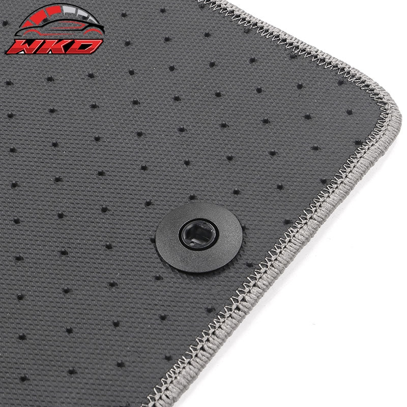 Fits 20-25 Kia Telluride 4DR Front & Rear Floor Mats Carpet Nylon 4PCS - Gray