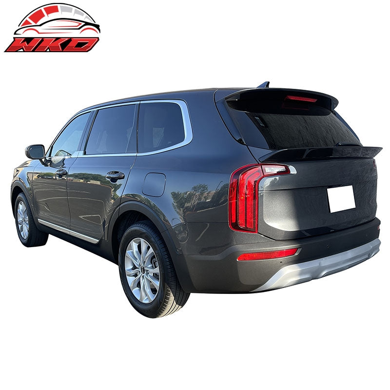 Fits 20-25 Kia Telluride IKON ABS Add-on Trunk Spoiler Middle Lip Gloss Black