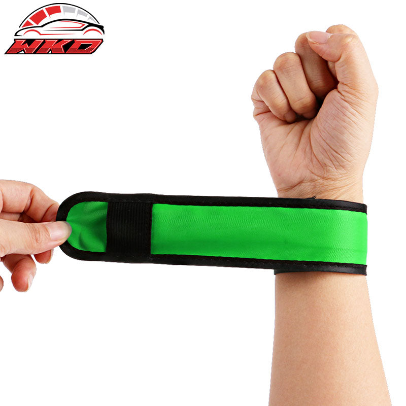 LED Slap Armband Lights Glow Band for Running 35cm Green Color
