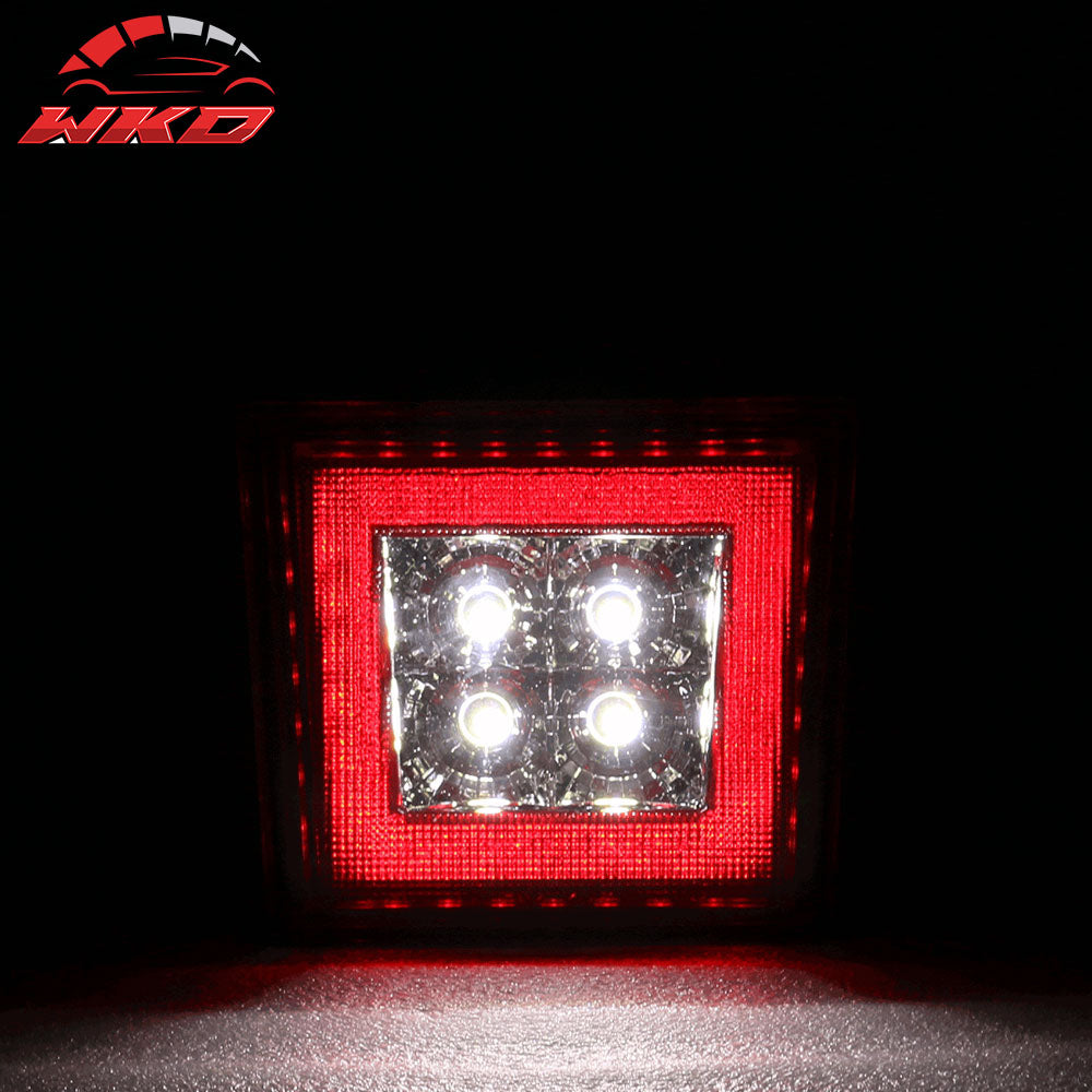 Universal Square Clear LED Rear Tail Third 3RD Brake Lights Stop Safety Lamp