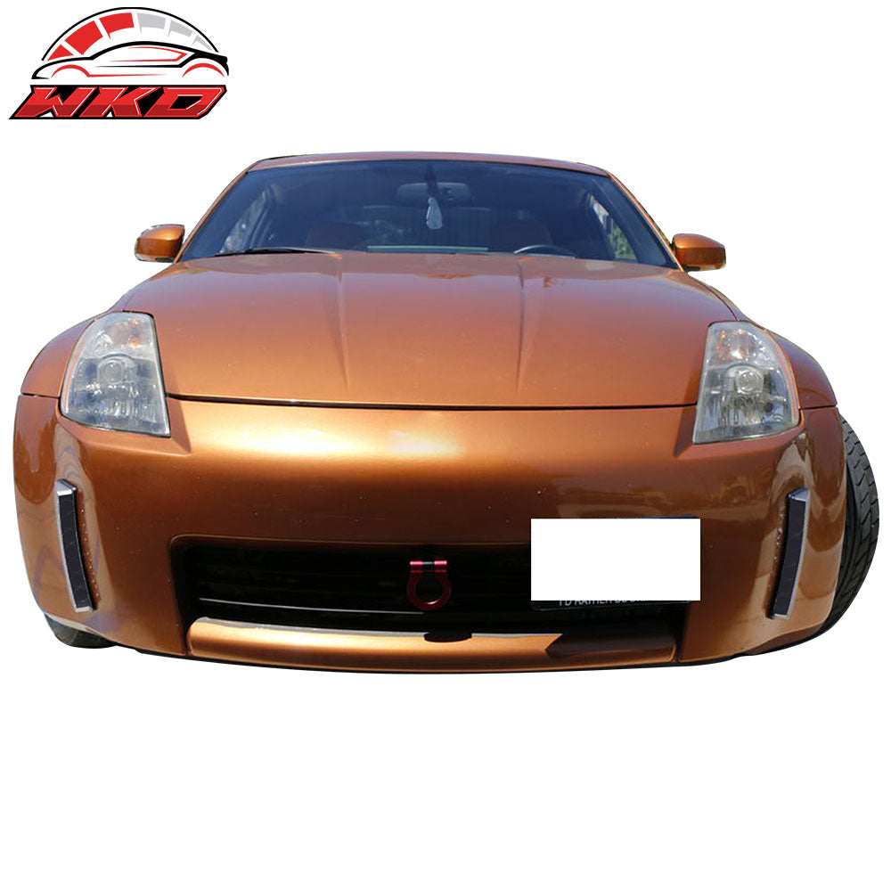 Fits 03-05 Nissan 350Z Front Bumper Smoked LED DRL Reflector Lights