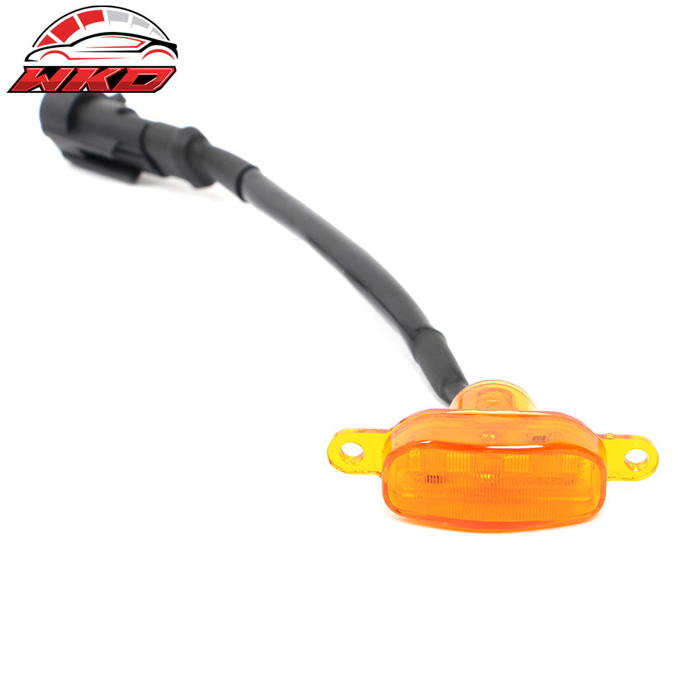 Fits Dodge Ram 1500 2500 3500 3PC Amber LED Front Grille Lights W/Wiring Harness