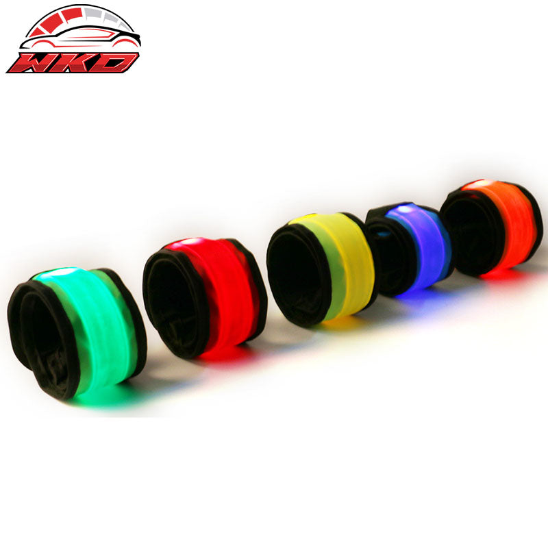 LED Slap Armband Lights Glow Safety Band for Night Running 35cm 5 Colors 5pcs