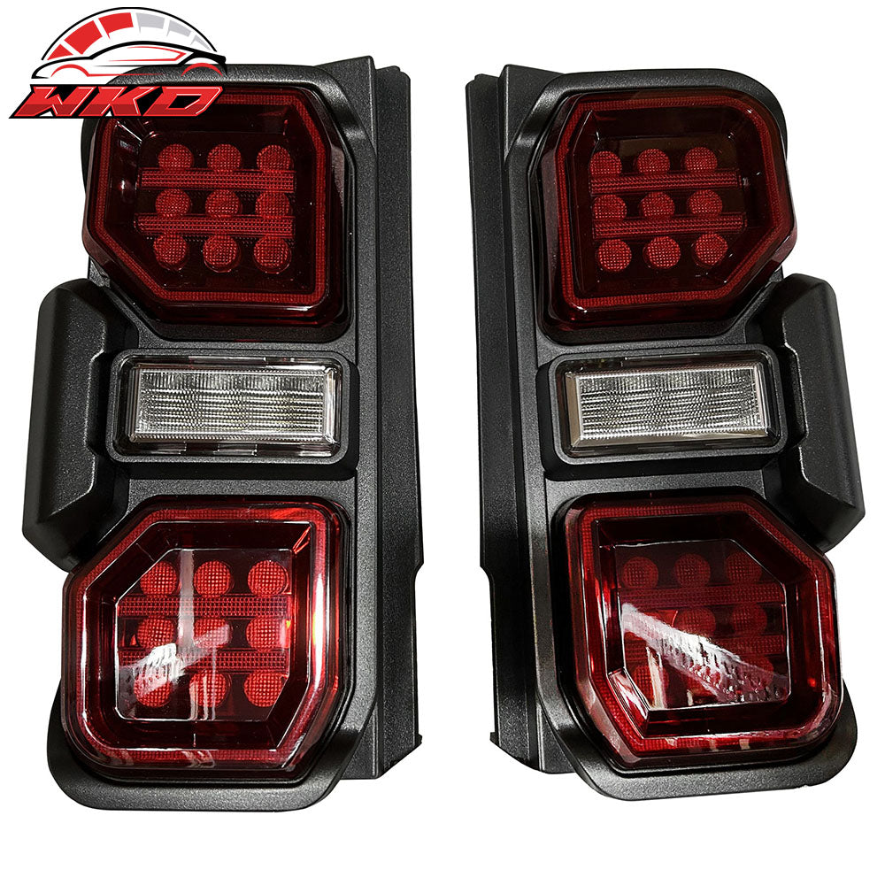 Fits 21-24 Ford Bronco 2/4 Door Red LED Tail Lights Rear Lamps Assembly Pair