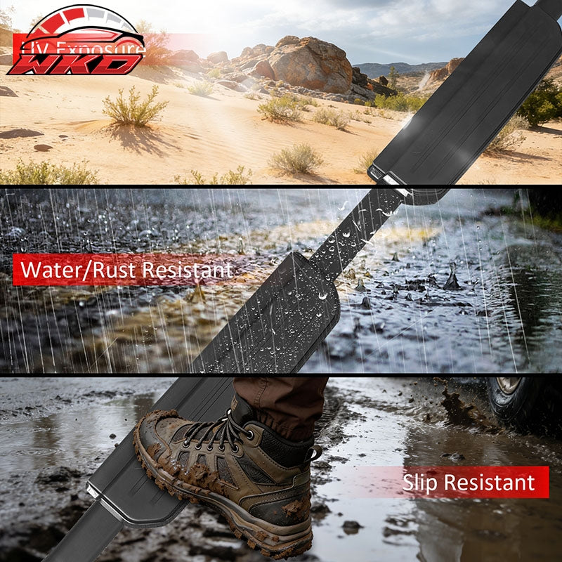 Fits 20-26 Land Rover Defender 110 130 OE Style Running Boards Black Aluminum