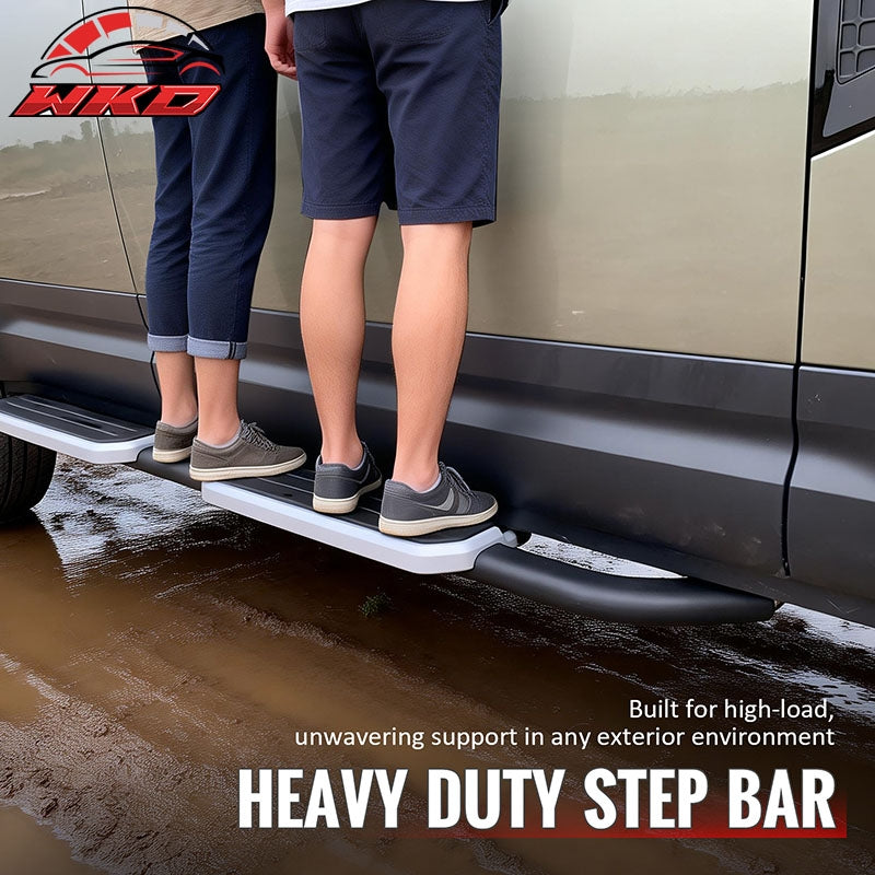 Fits 20-26 Land Rover Defender 110 130 OE Style Running Boards Silver Aluminum