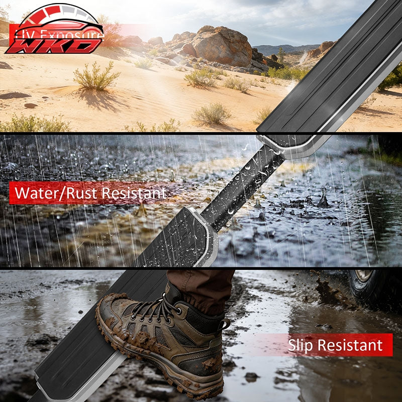 Fits 20-26 Land Rover Defender 110 130 OE Style Running Boards Silver Aluminum