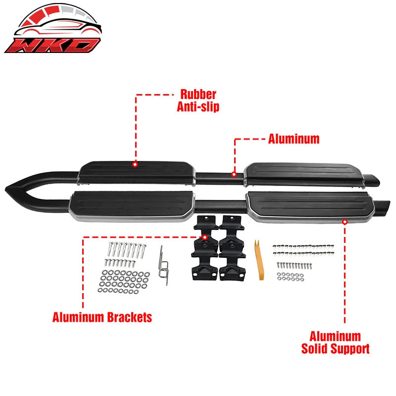 Fits 20-26 Land Rover Defender 110 130 OE Style Running Boards Silver Aluminum