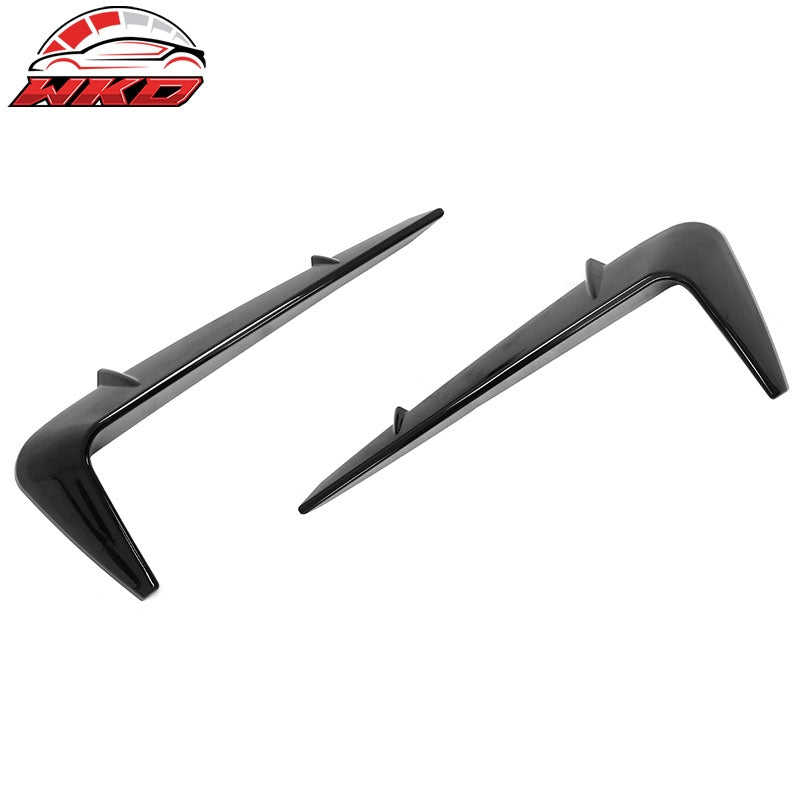 Fits 20-26 Land Rover Defender 90/110/130 Fog Light Bezels Gloss Black Eyelids