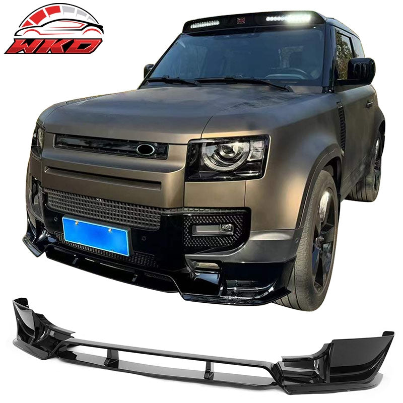 Wholesale 20-26 Land Rover Defender 90/110/130 Front Bumper Lip Gloss Black Spoiler