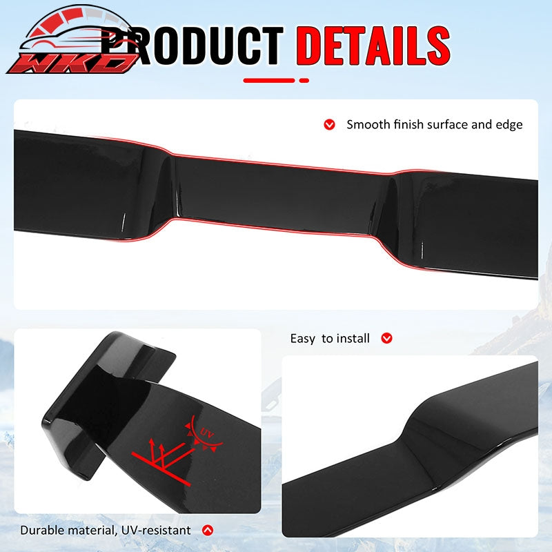 Fits 20-26 Land Rover Defender 90/110/130 Roof Spoiler Gloss Black V2 Rear Wing