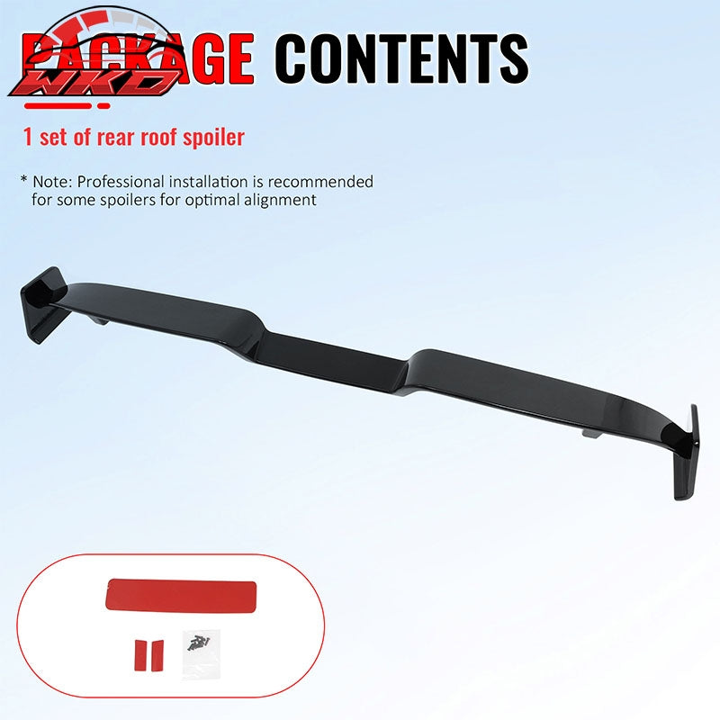 Fits 20-26 Land Rover Defender 90/110/130 Roof Spoiler Gloss Black V2 Rear Wing