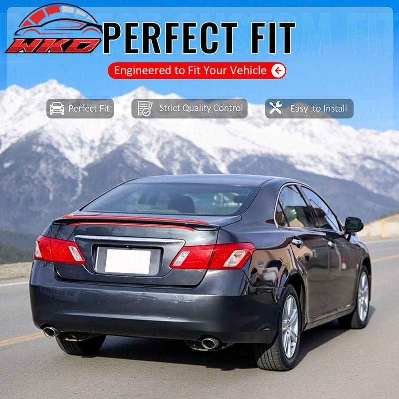 Fits 07-12 Lexus ES350 XV40 IKON Style Rear Trunk Spoiler Wing Lip Gloss Black