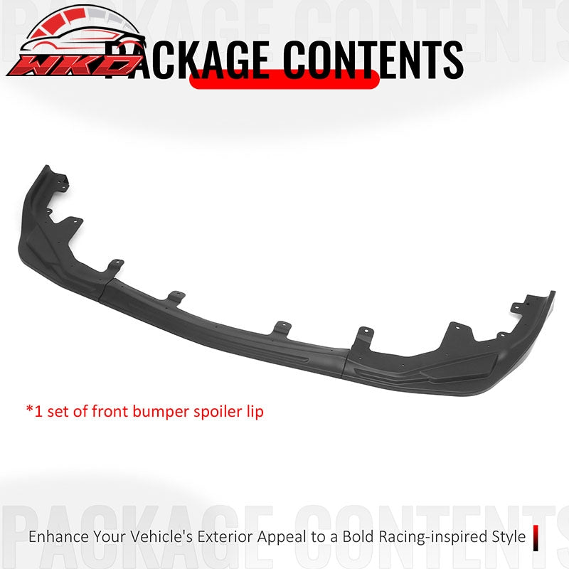 Fits 16-20 Lexus GS F Sport IKON Style 3PCS Front Bumper Lip Spoiler Matte Black