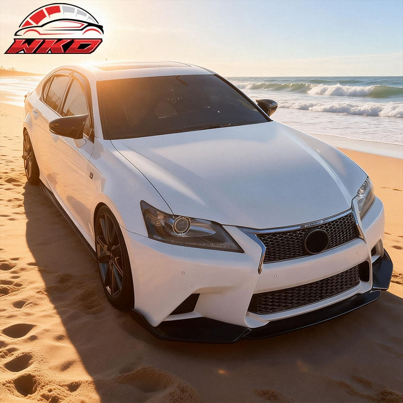 Fits 13-15 Lexus GS350 F Sport IKON Style PP Front Bumper Lip Spoiler Splitter