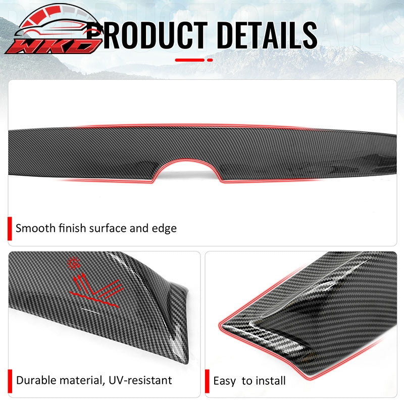 For 13-20 Lexus GS350 GS450h Duckbill Style Trunk Spoiler Carbon Fiber Print ABS