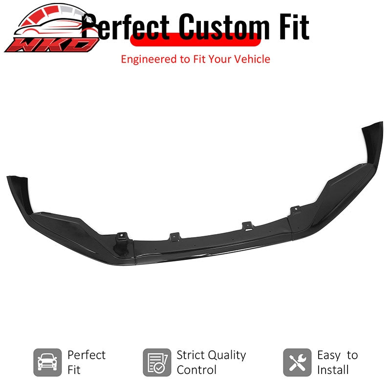 For 13-15 Lexus GS350/GS450h F Sport IKON Style Front Bumper Lip Gloss Black 3PC