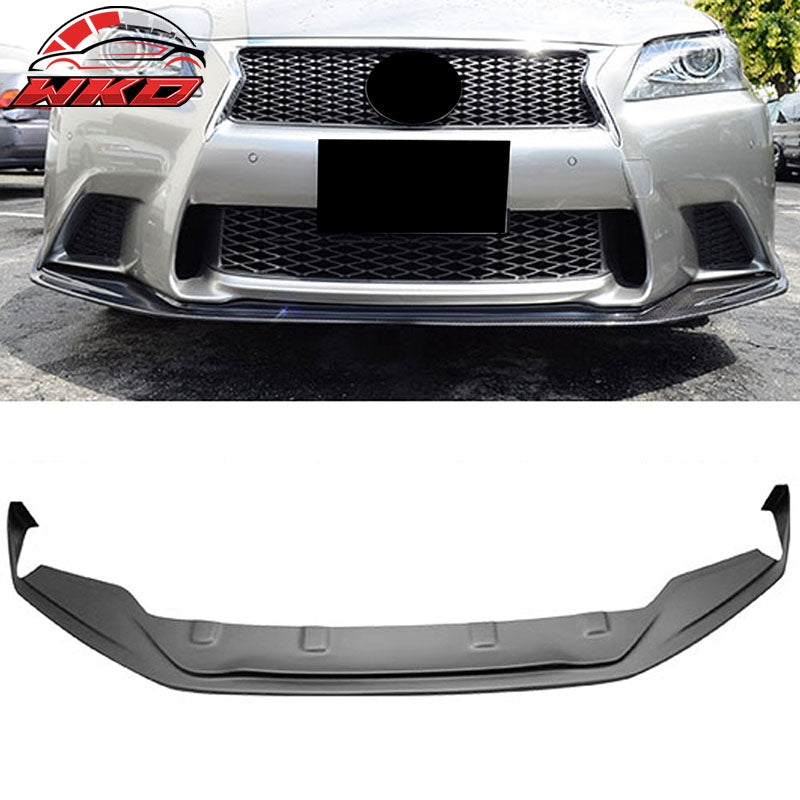 Fits 13-15 Lexus GS350 GS450h F Sport SK Style Front Bumper Lip Carbon Fiber