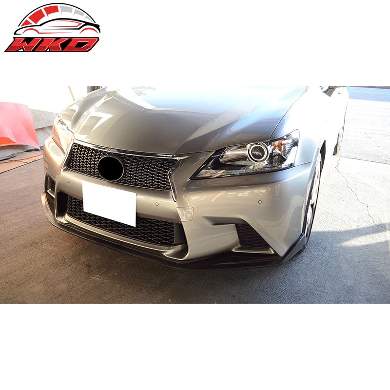 For 13-15 Lexus GS350 GS450h F Sport SK Style Front Bumper Lip Spoiler Unpainted