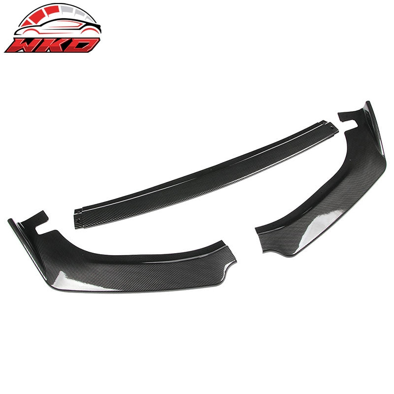 Fits 14-16 Lexus IS Base Front Bumper Lip Splitter 3PCS Carbon Fiber Print