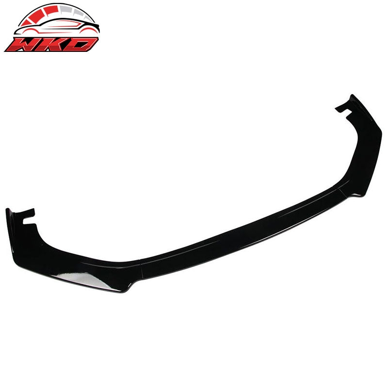 Fits 14-16 Lexus IS Base Front Bumper Lip Spoiler Gloss Black Splitter 3PC Trim